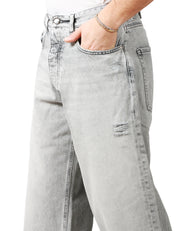 JEANS UOMO ICON DENIM GREY DENIM A GAMBA DRITTA E LARGA