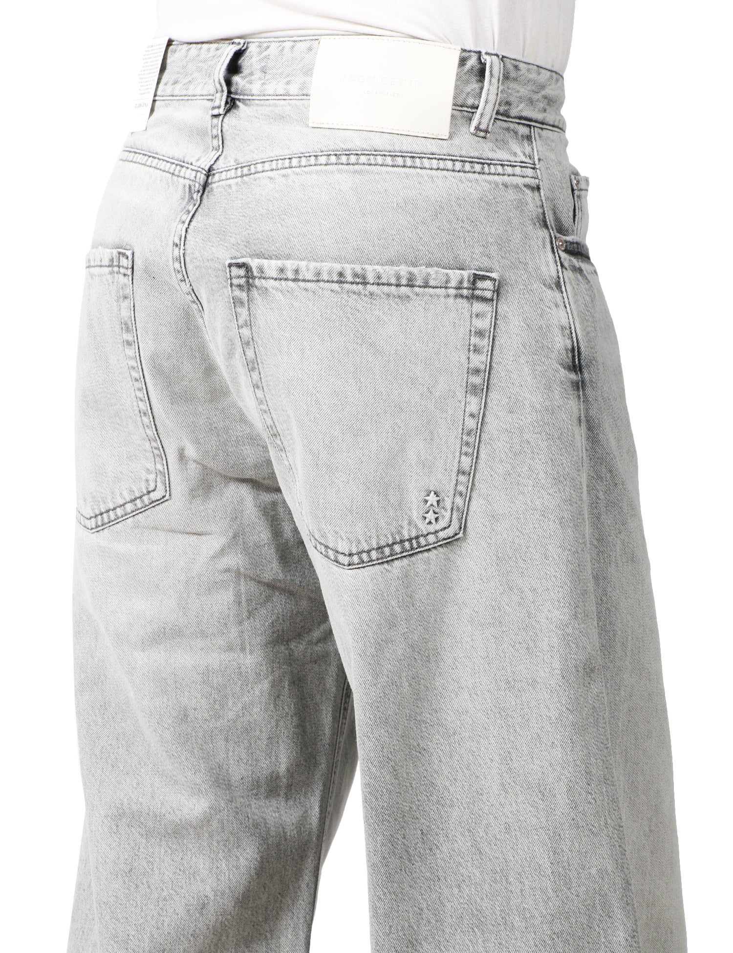 JEANS UOMO ICON DENIM GREY DENIM A GAMBA DRITTA E LARGA