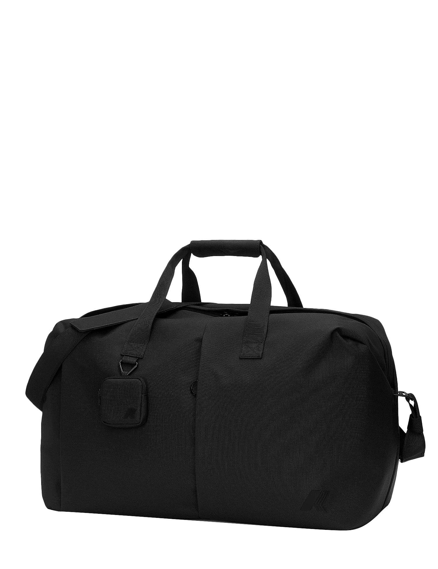BORSA K-WAY MAXEN NERA IN NYLON IMPERMEABILE E IDROREPELLENTE CON MANICI IN TESSUTO