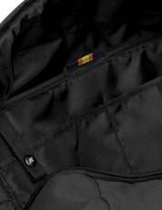 BORSA K-WAY MAXEN NERA IN NYLON IMPERMEABILE E IDROREPELLENTE CON MANICI IN TESSUTO