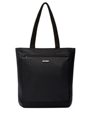 BORSA SHOPPING K-WAY ELLIANT NERA IN NYLON CON MAXI TASCA DAVANTI E MANICI IN NASTRO