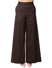 PANTALONE DONNA LIVIANA CONTI MAGMA CROPPED A VITA ALTA IN COTONE