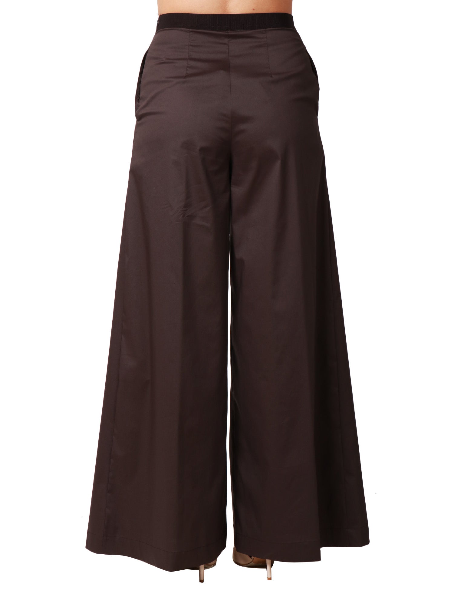 PANTALONE DONNA LIVIANA CONTI MAGMA CROPPED A VITA ALTA IN COTONE