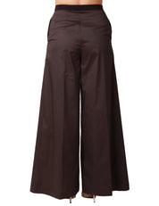 PANTALONE DONNA LIVIANA CONTI MAGMA CROPPED A VITA ALTA IN COTONE