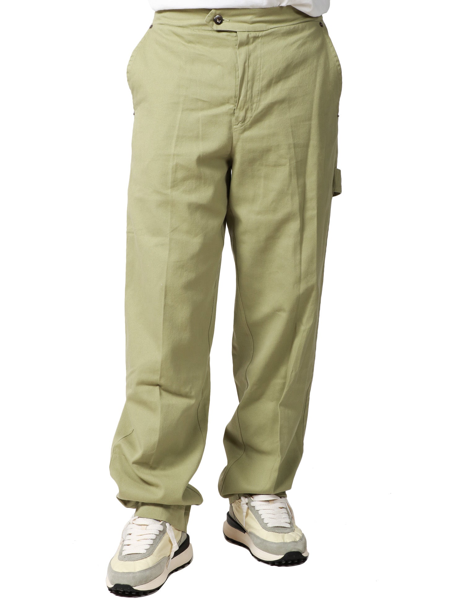 PANTALONE UOMO MAISON CRAZY WORKER 3.2 MILITARE IN COTONE
