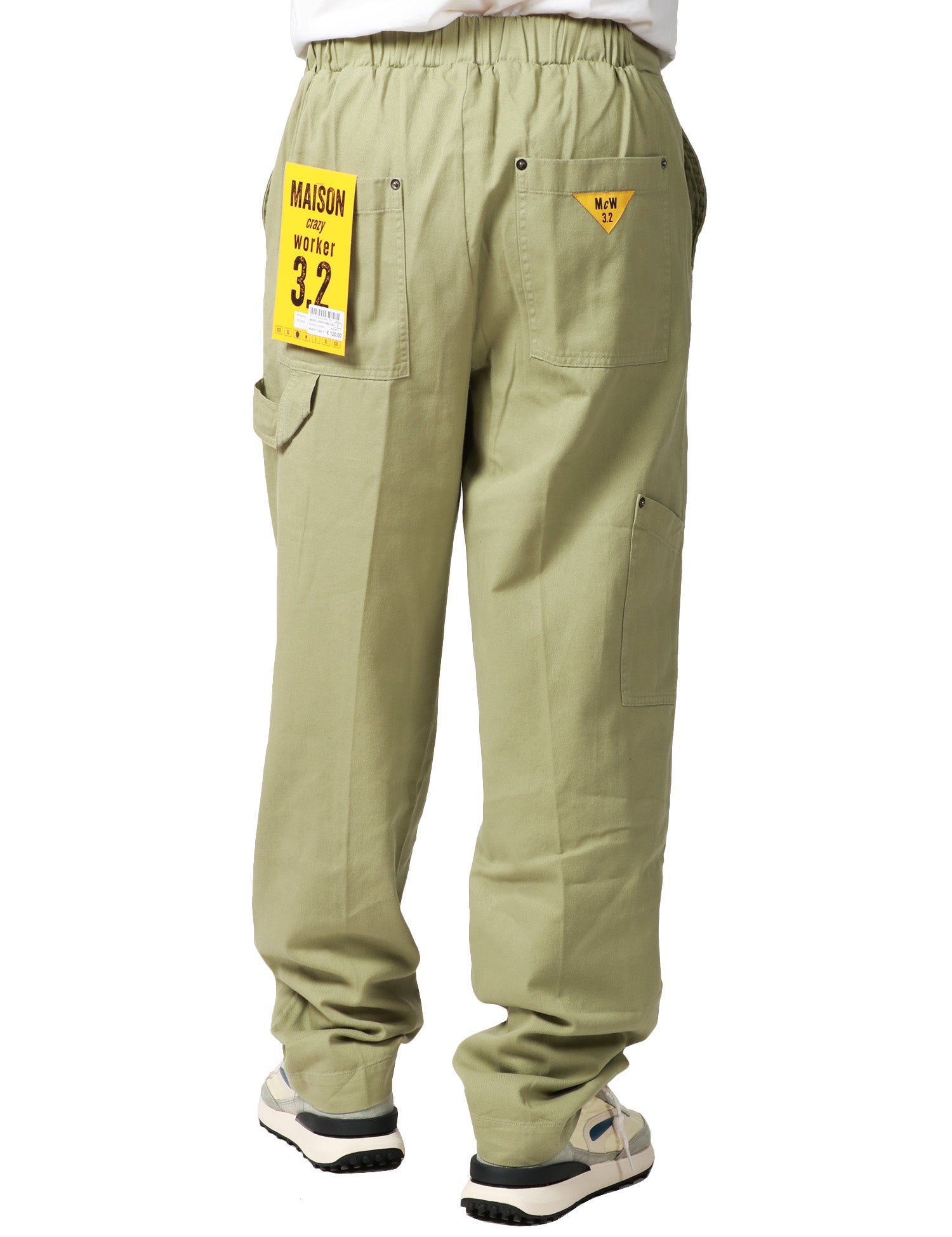 PANTALONE UOMO MAISON CRAZY WORKER 3.2 MILITARE IN COTONE