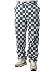 PANTALONE UOMO MAISON CRAZY WORKER 3.2 MANAGER BLU/BIANCO A QUADRI