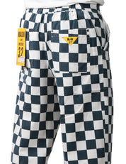 PANTALONE UOMO MAISON CRAZY WORKER 3.2 MANAGER BLU/BIANCO A QUADRI