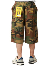 BERMUDA UOMO MAISON CRAZY WORKER 3.2 CAMOUFLAGE MODELLO WORKER IN COTONE