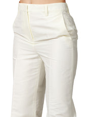 PANTALONE DONNA MVP WARDROBE FLORA TAILOIRED LATTE A VITA ALTA