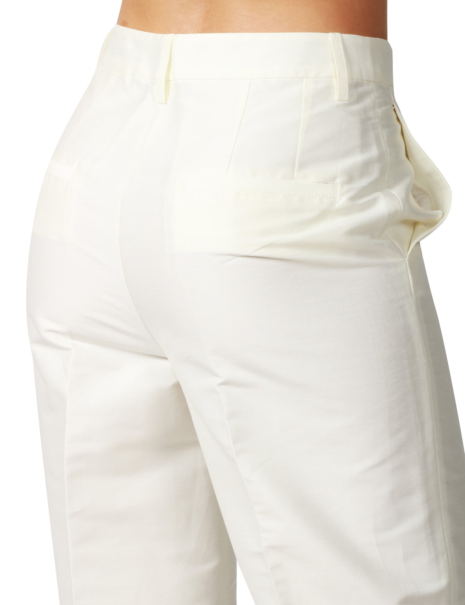 PANTALONE DONNA MVP WARDROBE FLORA TAILOIRED LATTE A VITA ALTA