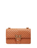 Borsa pinko love one classic torrone in pelle con motivo chevron e fibbia love birds diamond cut