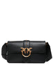 Borsa pinko love bag slouchy nera con fibbia love birds gold e spallaccio in pelle
