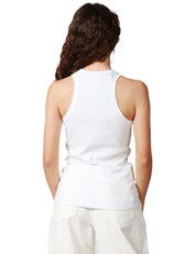 TOP DONNA PINKO DISTINTO NERO CON SCOLLO VOGATORE E PICCOLA STAMPA LOGO CENTRALE