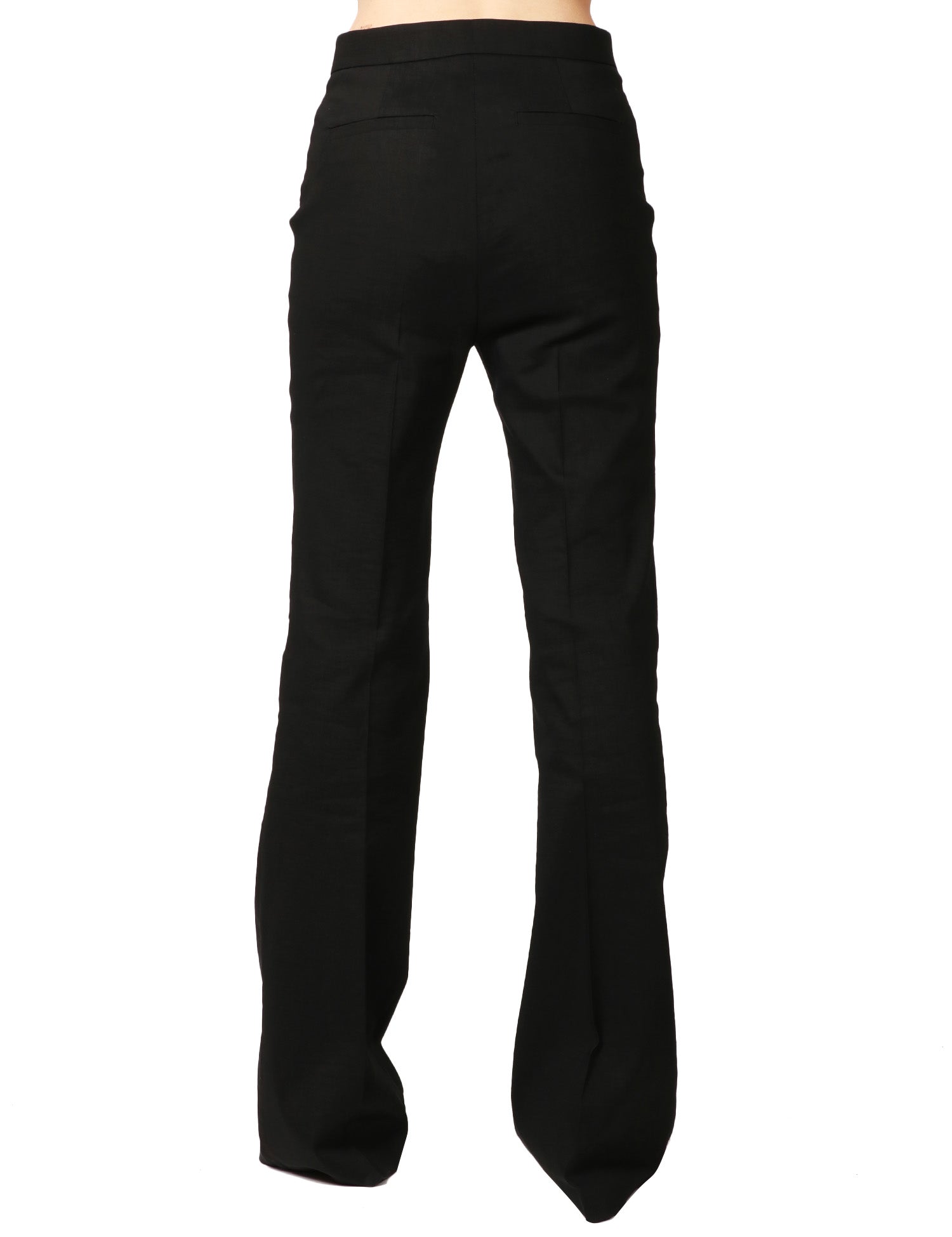 PANTALONE DONNA PINKO POLLO NERO IN CADY TECNICO CON GAMBA ADERENTE SVASATA AL FONDO