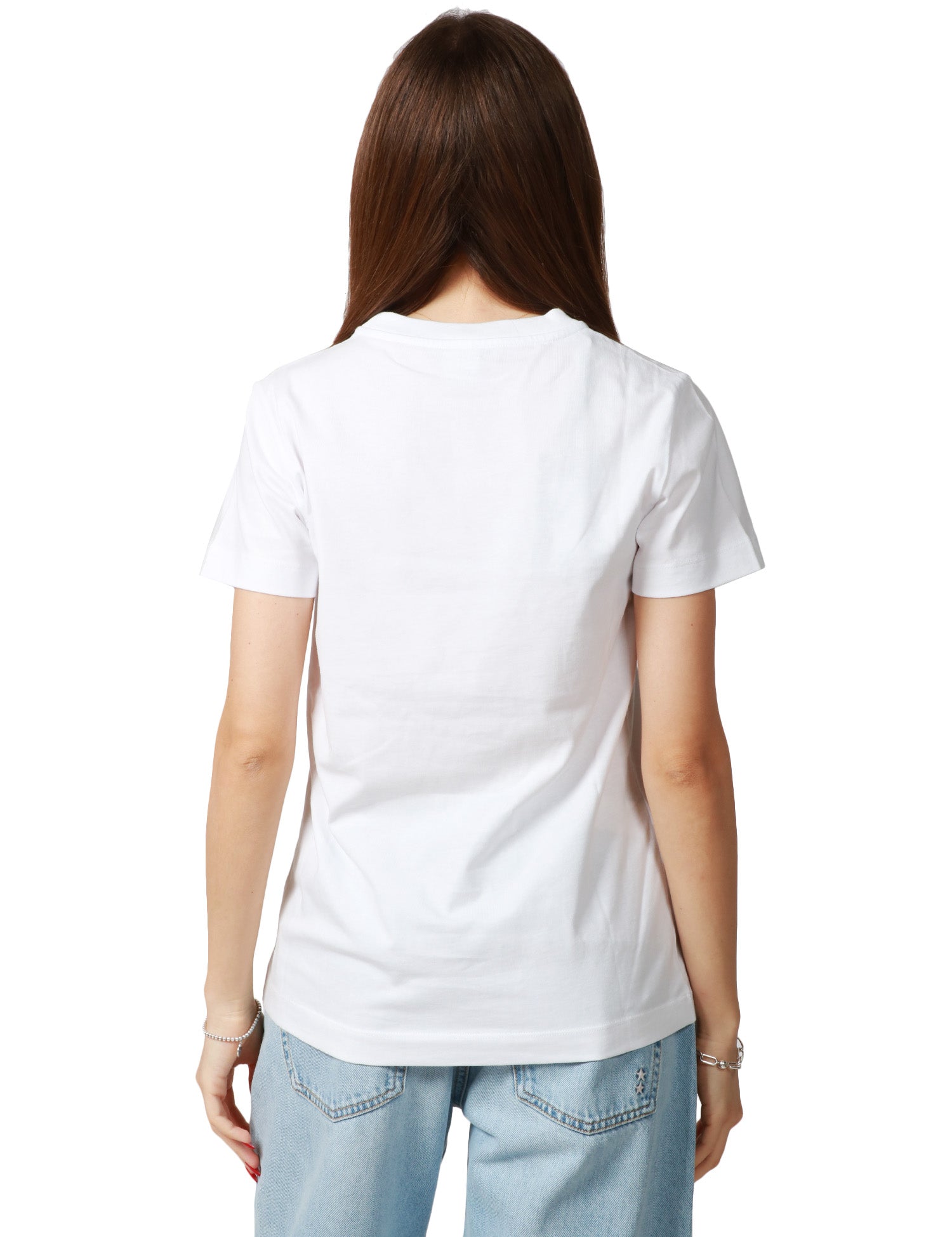 T-SHIRT DONNA PINKO START BIANCA IN JERSEY CON RICAMO LOGO SUL DAVANTI