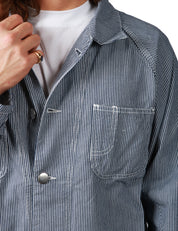 GIACCA UOMO SERVICE WORK HICKORY IN COTONE ORGANICO CON 4 TASCHE FRONTALI E BOTTONI