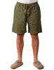 Bermuda uomo service works oliva in tela di cotone bio con coulisse e tasche