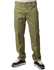 PANTALONE UOMO TELA GENOVA ARNOLDO MILITARE CON TASCHE