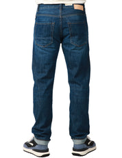 JEANS UOMO TELA GENOVA DAVIDE LAVAGGIO SCURO A GAMBA DRITTA