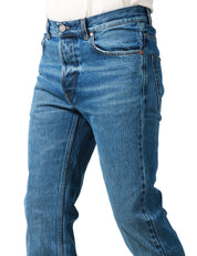 JEANS UOMO TELA GENOVA DAVIDE LAVAGGIO BLU MEDIO A GAMBA DRITTA