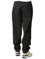 PANTALONE UOMO UNIVERSAL WORKS NERO A GAMBA LARGA CON COULISSE IN VITA