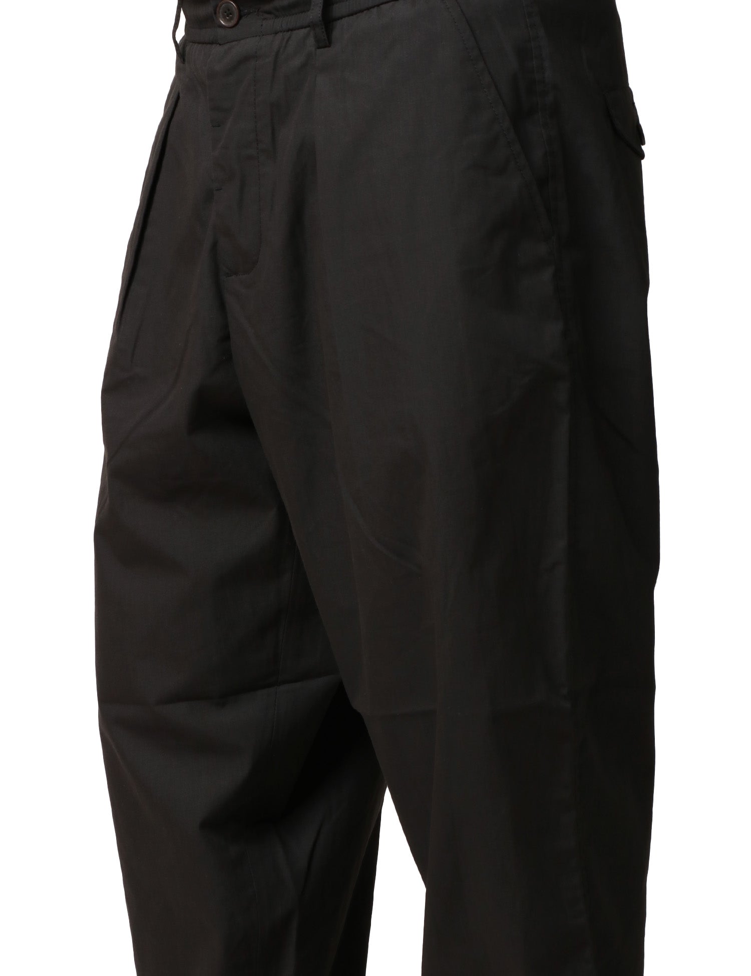 PANTALONE UOMO UNIVERSAL WORKS NERO A GAMBA LARGA CON COULISSE IN VITA