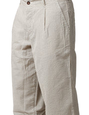 PANTALONE UOMO UNIVERSAL WORKS GRIGIO A RIGHE CON GAMBA DRITTA E LARGA