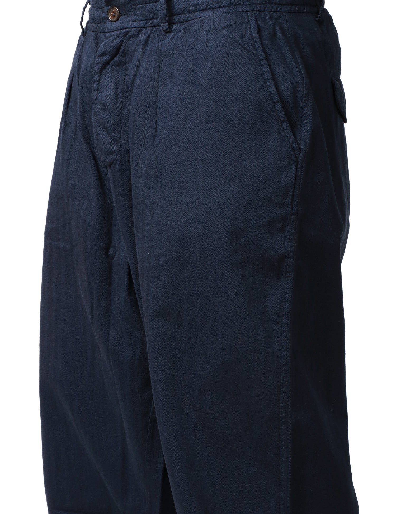 PANTALONE UOMO UNIVERSAL WORKS BLU A GAMBA LARGA