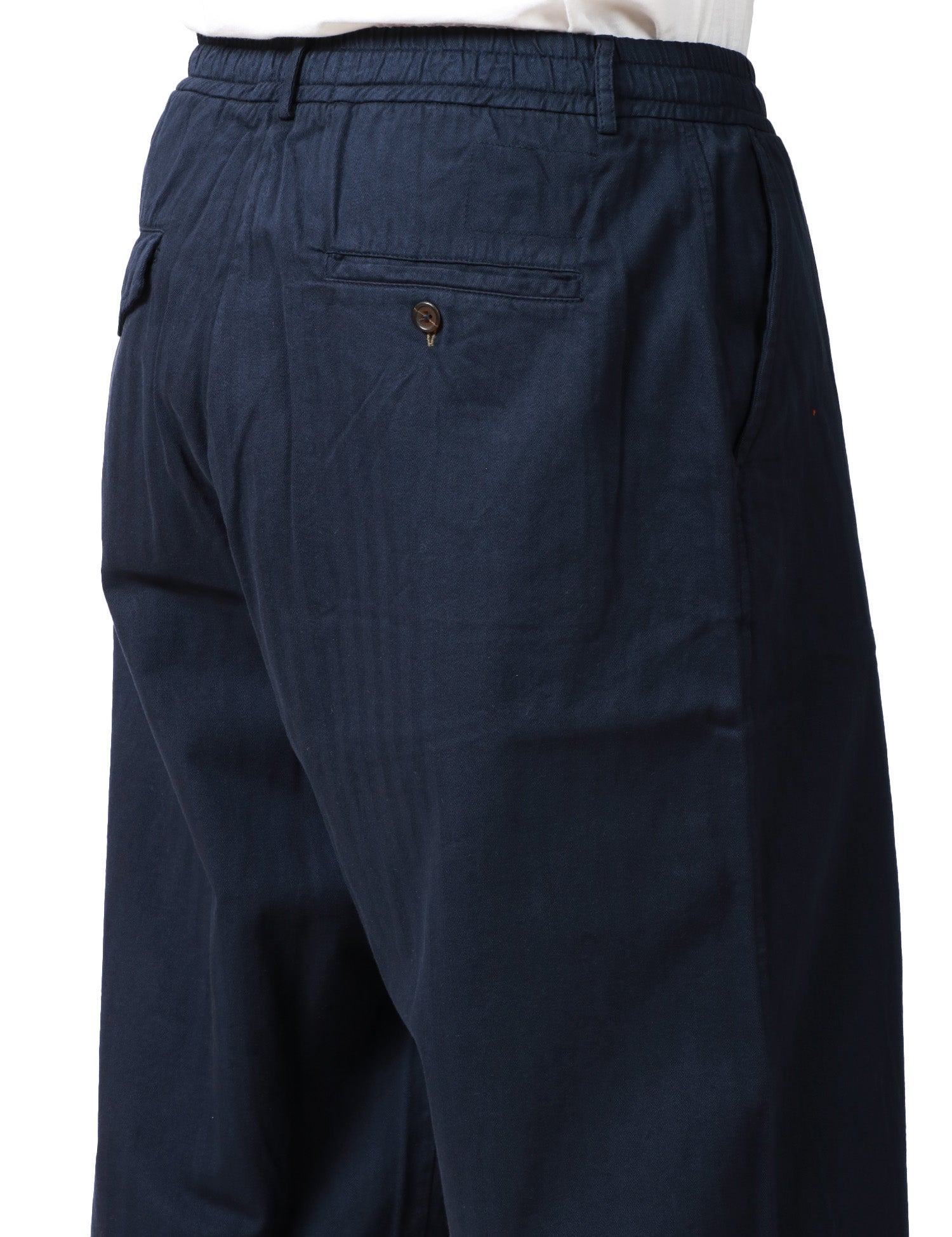 PANTALONE UOMO UNIVERSAL WORKS BLU A GAMBA LARGA