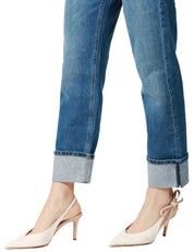 JEAND DONNA VICOLO MAGGIE DENIM MEDIO CON EFFETTO VINTAGE E RISVOLTO SUL FONDO