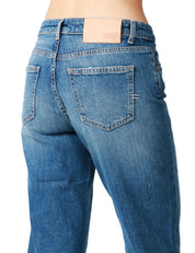 JEAND DONNA VICOLO MAGGIE DENIM MEDIO CON EFFETTO VINTAGE E RISVOLTO SUL FONDO