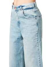 JEANS DONNA VICOLO LAVAGGIO CHIARO WIDE LEG