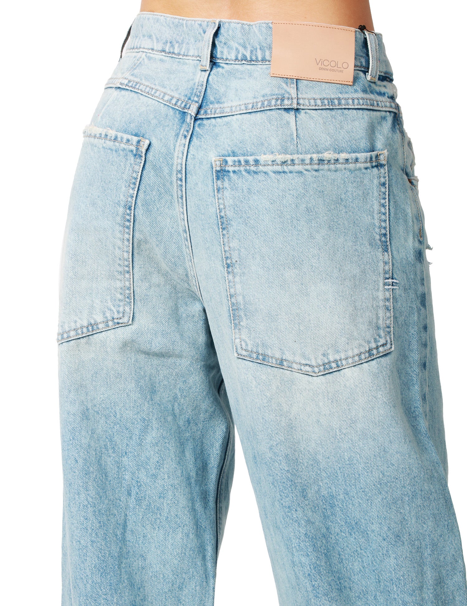 JEANS DONNA VICOLO LAVAGGIO CHIARO WIDE LEG