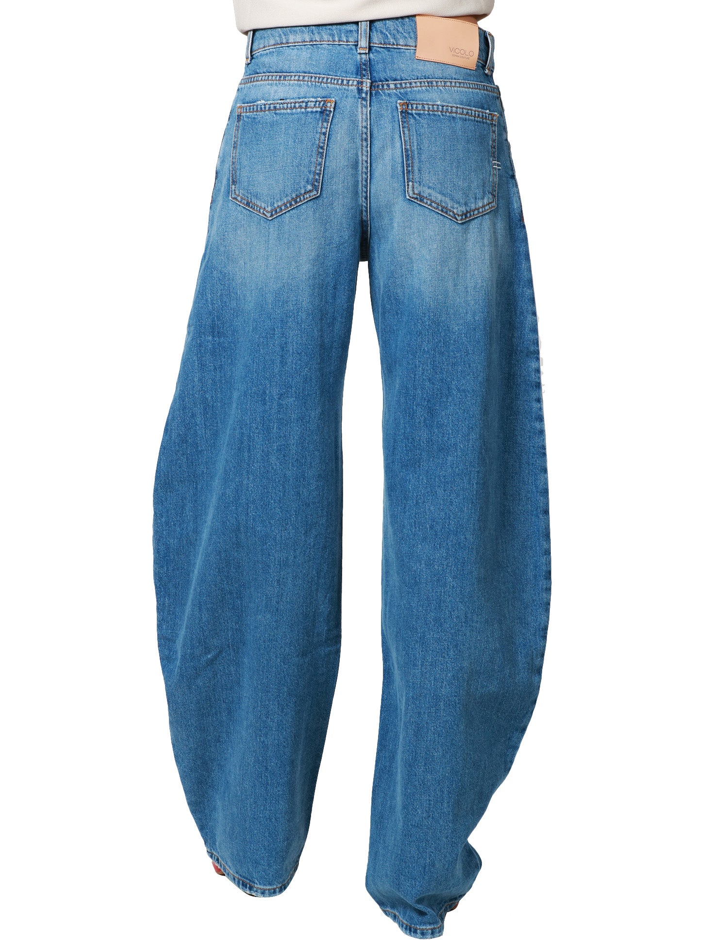 JEANS DONNA VICOLODENIM MEDIO GAMBA A BANANA