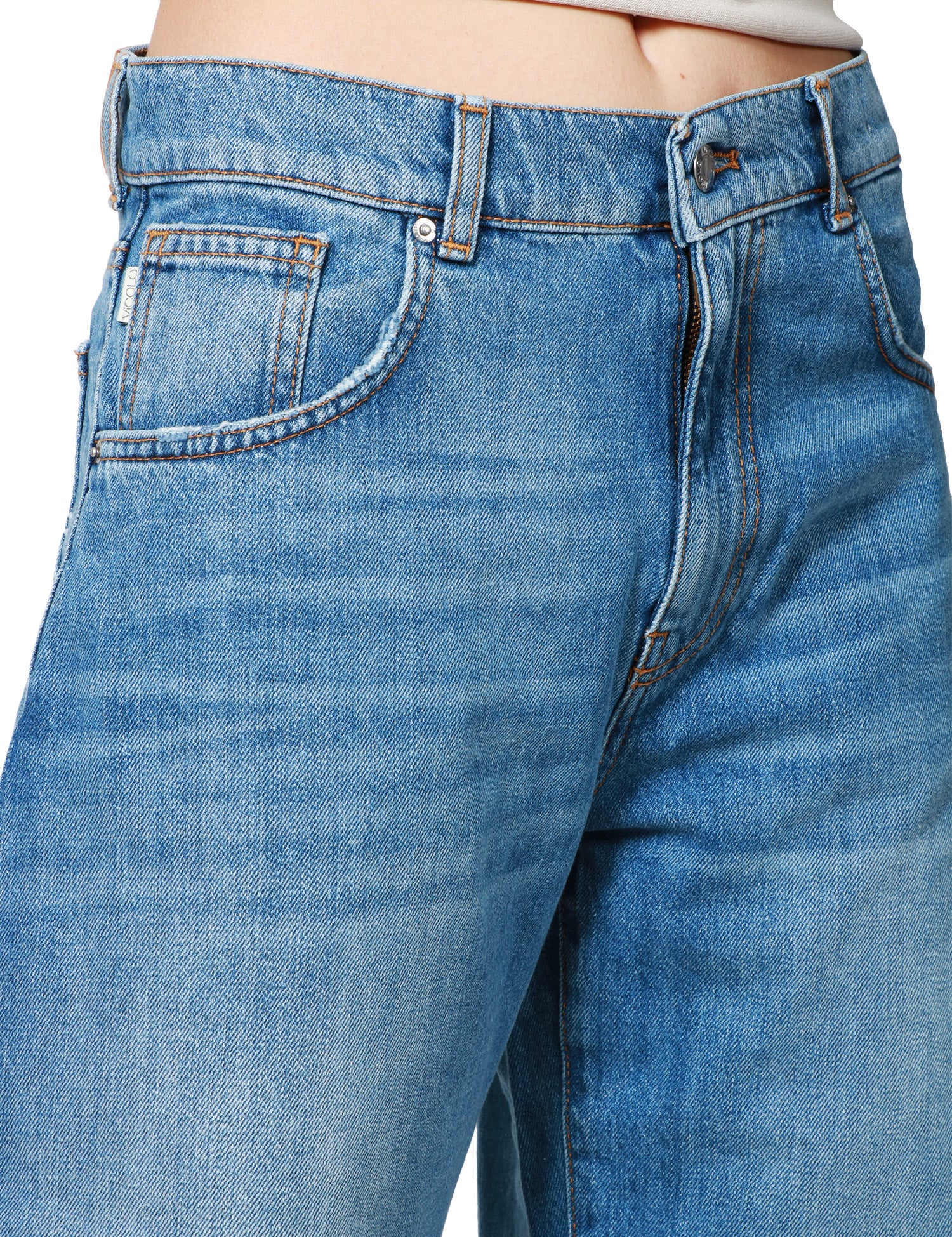 JEANS DONNA VICOLODENIM MEDIO GAMBA A BANANA