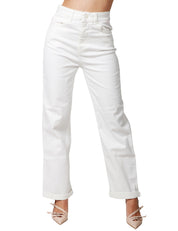 JEANS DONNA VICOLO KATE BIANCO 5 TASCHE A GAMBA DRITTA
