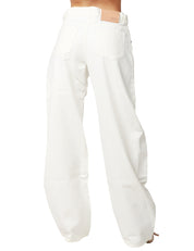 JEANS DONNA VICOLO DENISE BIANCO 5 TASCHE WIDE LEG