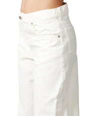 JEANS DONNA VICOLO DENISE BIANCO 5 TASCHE WIDE LEG
