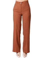 PANTALONE DONNA VICOLO TABACCO A VITA ALTA tabaccoCON GAMBA DRITTA