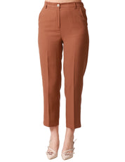 PANTALONE DONNA VICOLO TABACCO DRITTO LUNGHEZZA ALLA CAVIGLIA