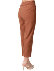 PANTALONE DONNA VICOLO TABACCO DRITTO LUNGHEZZA ALLA CAVIGLIA