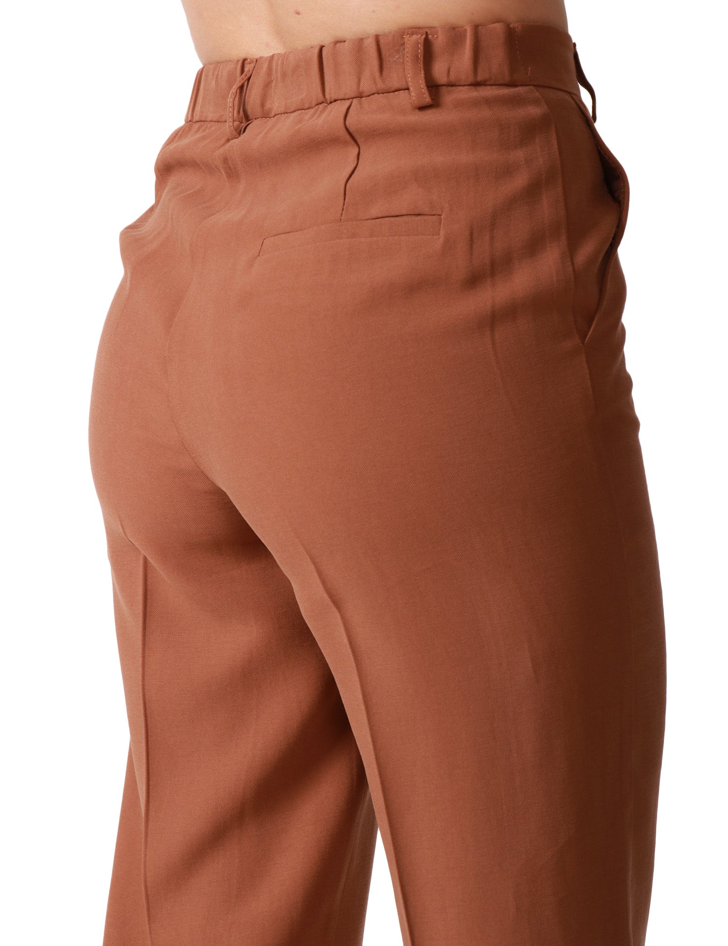 PANTALONE DONNA VICOLO TABACCO DRITTO LUNGHEZZA ALLA CAVIGLIA