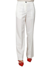 PANTALONE DONNA VICOLO BIANCO A VITA ALTA E GAMBA A PALAZZO
