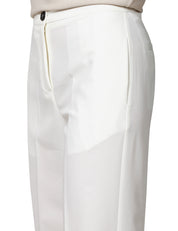 PANTALONE DONNA VICOLO BIANCO A VITA ALTA E GAMBA A PALAZZO