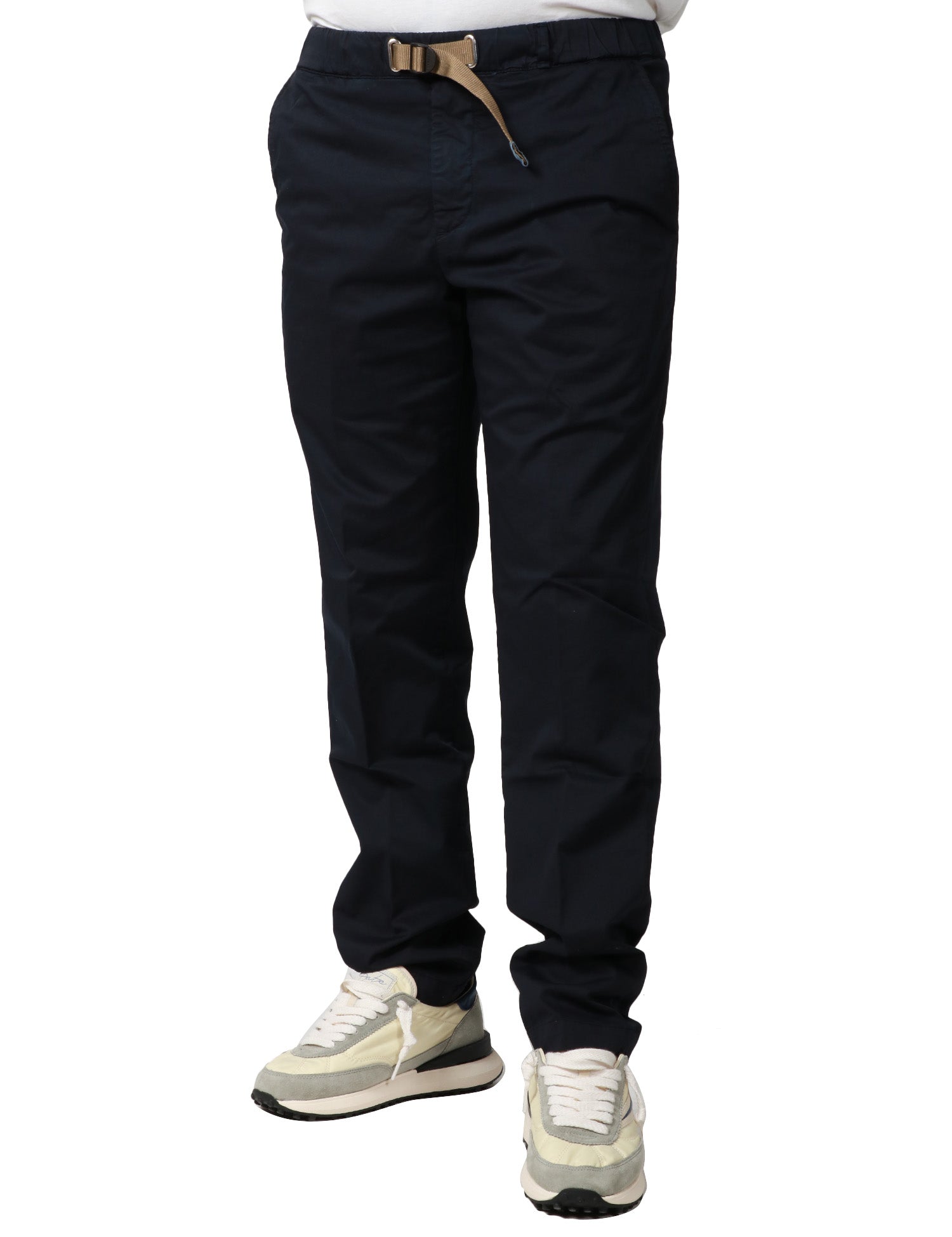 PANTALONE UOMO WHITESAND BLU 5 TASCHE CON CINTURA E VITA REGOLABILE