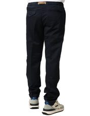 PANTALONE UOMO WHITESAND BLU 5 TASCHE CON CINTURA E VITA REGOLABILE