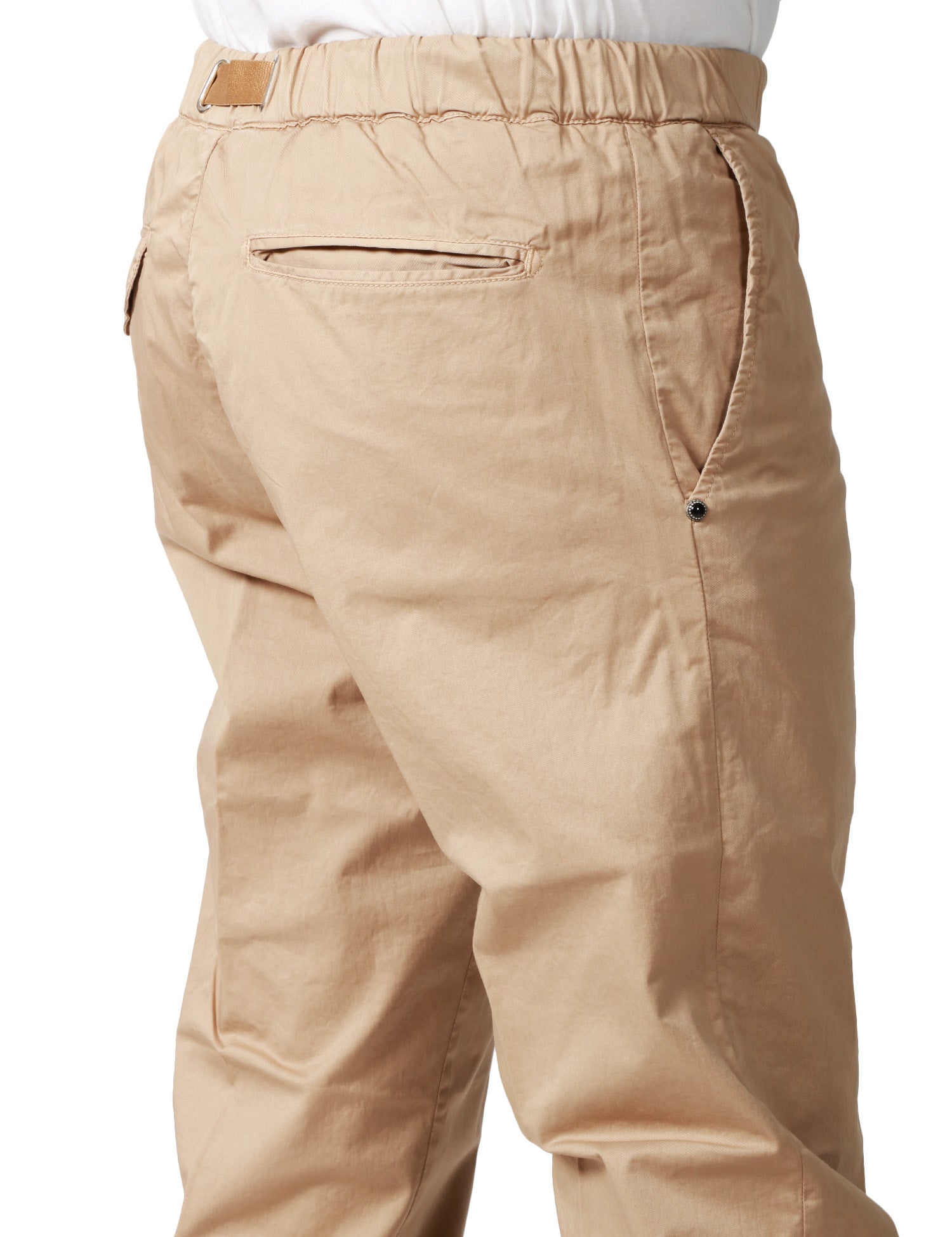 PANTALONE UOMO WHITESAND BEIGE 5 TASCHE CON CINTURA E VITA REGOLABILE