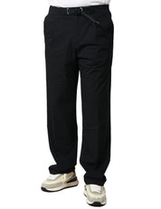 PANTALONE UOMO WHITESAND NERO 5 TASCHE CON CINTURA E VITA REGOLABILE