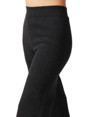 PANTALONE DONNA ALPHA STUDIO ANTRACITE A VITA ALTA CON FASCIA ELASTICA IN LANA MERINOS